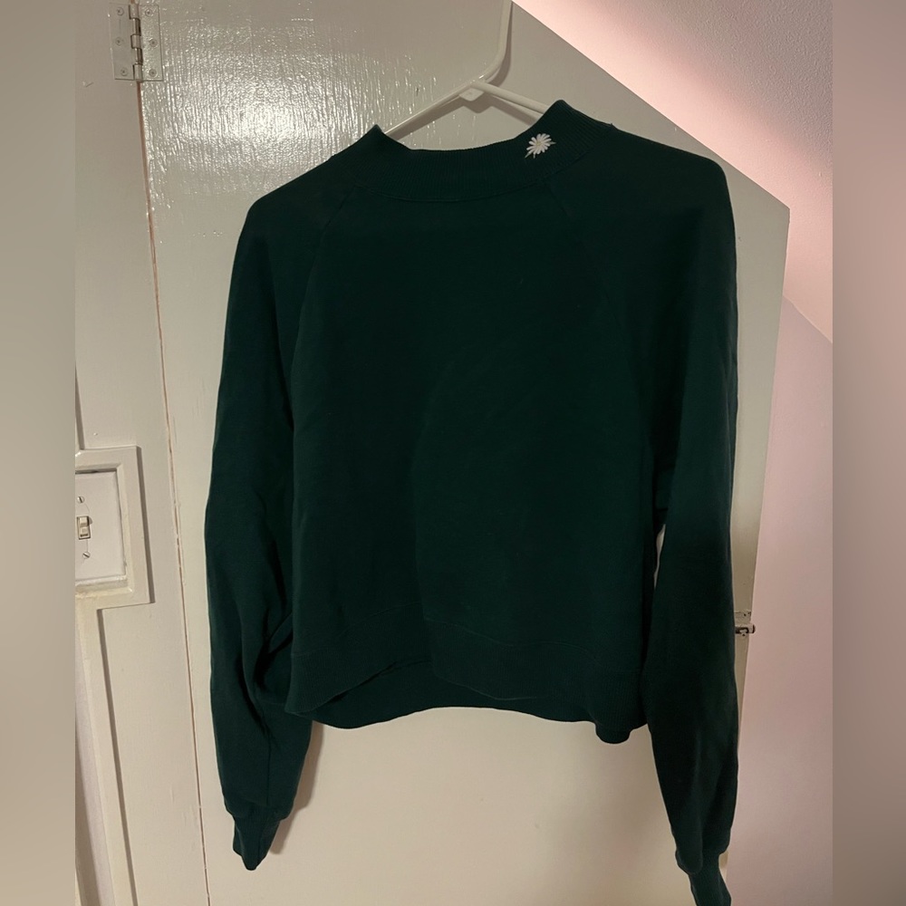 Hollister Cropped Crew Neck Green